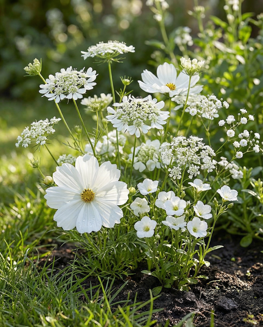 Sweet White -sekoitus – yksivuotiset kukkasiemenet SeedsChoice-verkkokaupasta