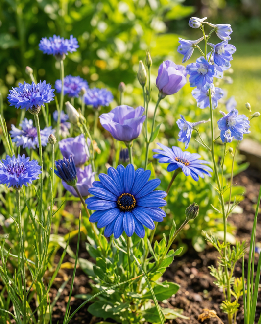 Kesäkukat Royal Blue Mix – yksivuotiset kukkasiemenet SeedsChoice-verkkokaupasta