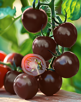Kirsikkatomaatti Black Cherry -siemenet Solanum lycopersicum, yksivuotinen lajike