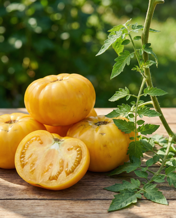 Beef-tomaatti Brandywine Yellow (Solanum lycopersicum) – yksivuotiset vihannessiemenet, SeedsChoice