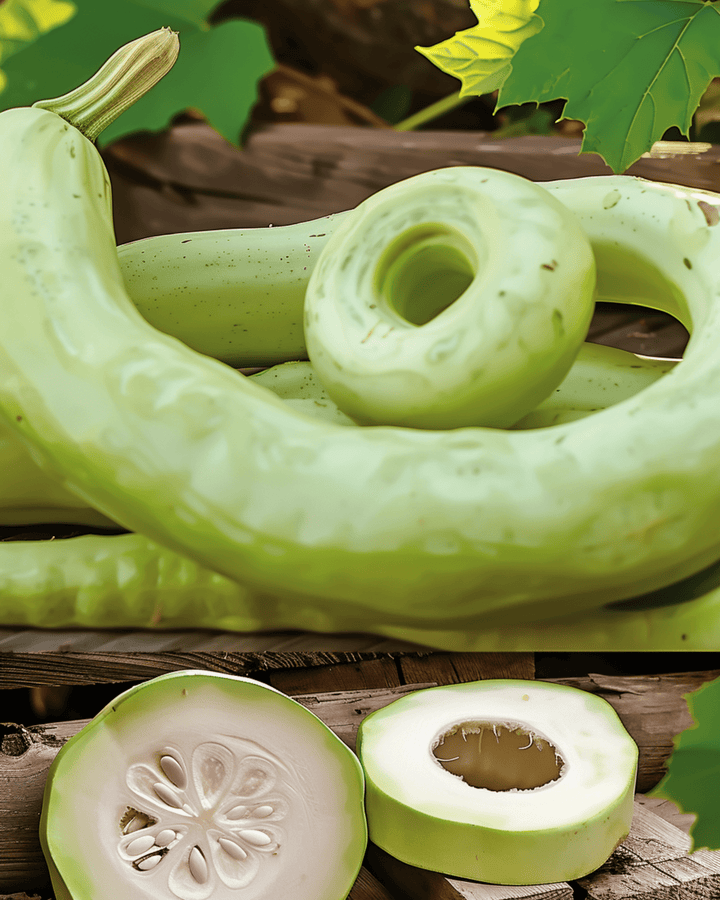 Cucuzzi Gourd Italian Snake siemenet (Lagenaria siceraria) – yksivuotinen