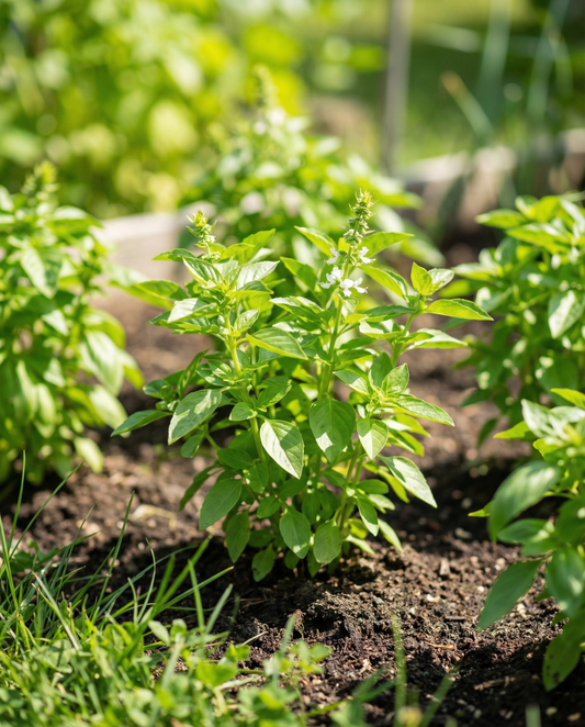 Sitruunabasilikka Microgreens (Ocimum basilicum) – yksivuotiset mikrovihersiemenet SeedsChoicelta