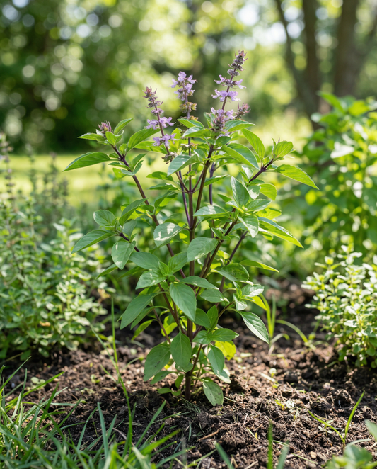 Kanelimausteen aromaattisen lehden siemenet (Ocimum basilicum) – yksivuotinen yrtti SeedsChoicelta