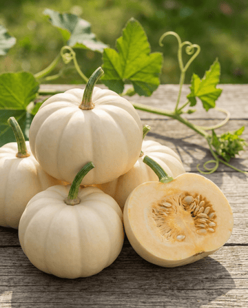 Kurpitsa Baby Boo koristeellinen (Cucurbita pepo) – yksivuotiset vihannessiemenet SeedsChoice-verkkokaupasta