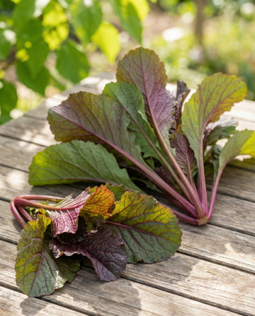 Amsoi Red (Brassica juncea) – yksivuotiset vihannessiemenet SeedsChoice-verkkokaupasta