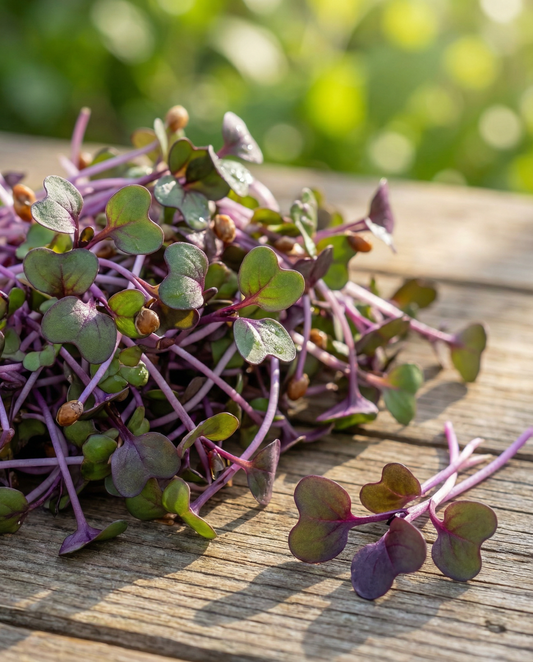 Kyssäkaali Sprouting Purple (Brassica oleracea) – luomulajikkeen yksivuotiset itämissiemenet SeedsChoicelta
