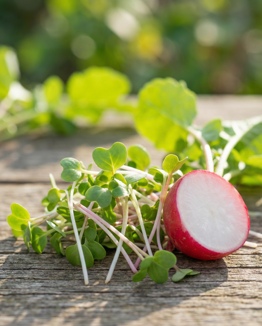 Retiisi China Rose Sprouting (Raphanus sativus) – luomu yksivuotiset idätyssiemenet SeedsChoicelta