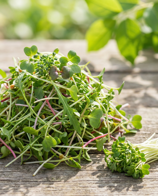 Spicy Sprouting Mix (Lactuca sativa) – organic annual sprouting seeds from SeedsChoice