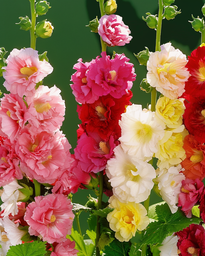 Hollyhock Doppia Multicolor -siemenet (Alcea rosea) – monivuotinen seos