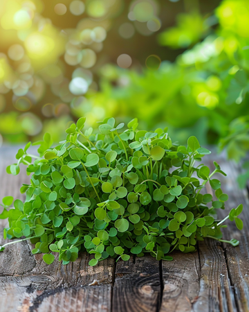 Vihanneskrassin siemenet (Lepidium sativum) – yksivuotinen lehtivihanneskasvi