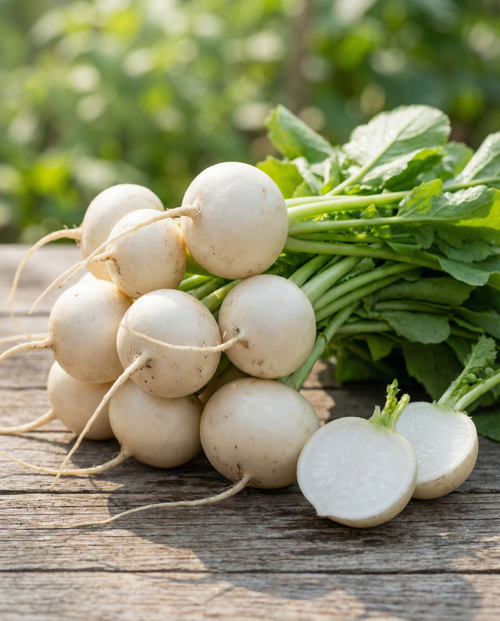 Radish Tondo Bianco seeds (Raphanus sativus) – vegetable
