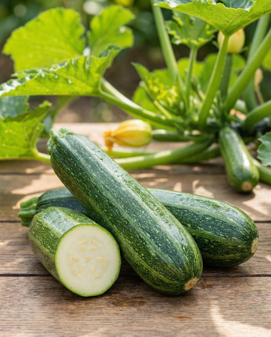 Zucchino Striato D'italia -kesäkurpitsa (Cucurbita pepo) – yksivuotiset siemenet SeedsChoice-verkkokaupasta