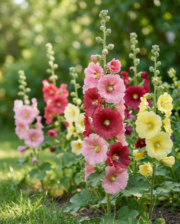Malvaruusu Summer Carnival (Alcea rosea) – yksivuotiset siemenet SeedsChoice-verkkokaupasta