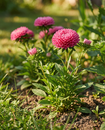 Kesäasteri Bambina Carmine (Callistephus chinensis) – yksivuotiset siemenet SeedsChoice-verkkokaupasta