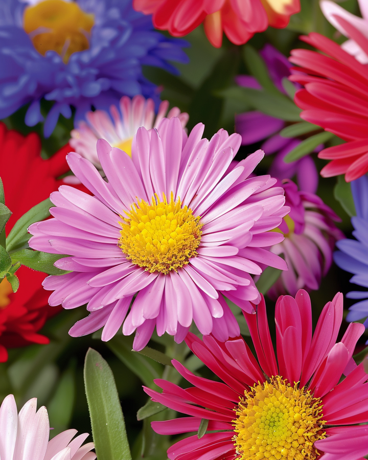 Aster Mixed Single Flowered Mix seeds (Callistephus chinensis) – annual flower