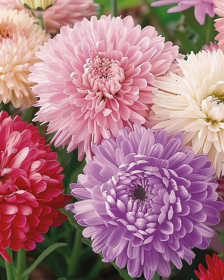 Aster Queen Of The Market Mixed seeds (Callistephus chinensis) – annual mix