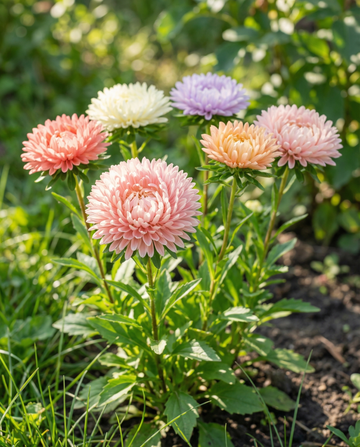 Aster Unicum Mixed (Callistephus chinensis) – yksivuotinen sekoitus SeedsChoicelta
