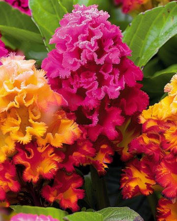 Cockscomb-siemeniä (Celosia argentea) – yksivuotinen mikseri