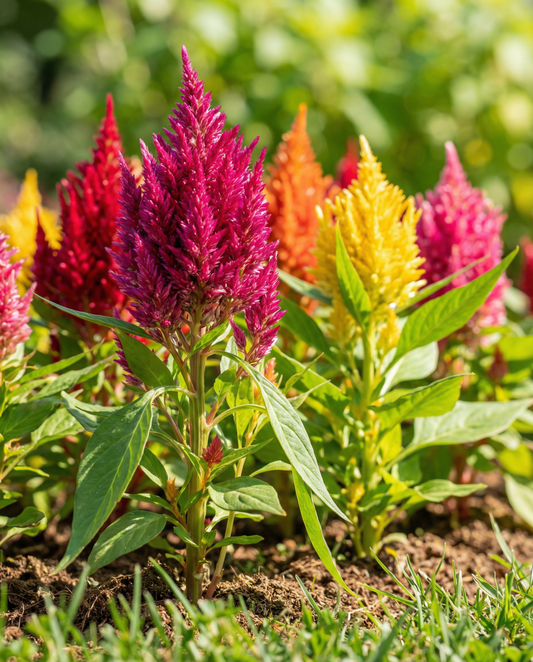 Mix Plumosa Cut (Celosia argentea) – yksivuotiset kukkasiemenet SeedsChoicesta