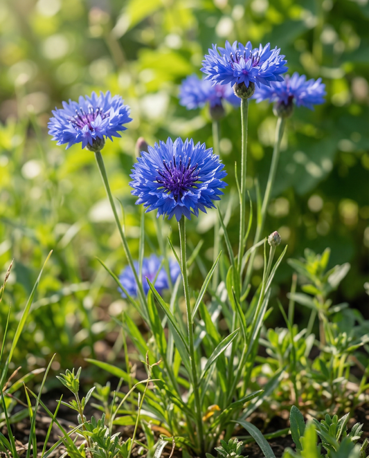 Ruiskaunokki Blue Ball (Centaurea cyanus) – vuosikkukkasiemenet SeedsChoice-verkkokaupasta