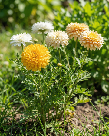 Double Mixed (Chrysanthemum coronarium) – yksivuotiset sekoitussiemenet SeedsChoice-verkkokaupasta