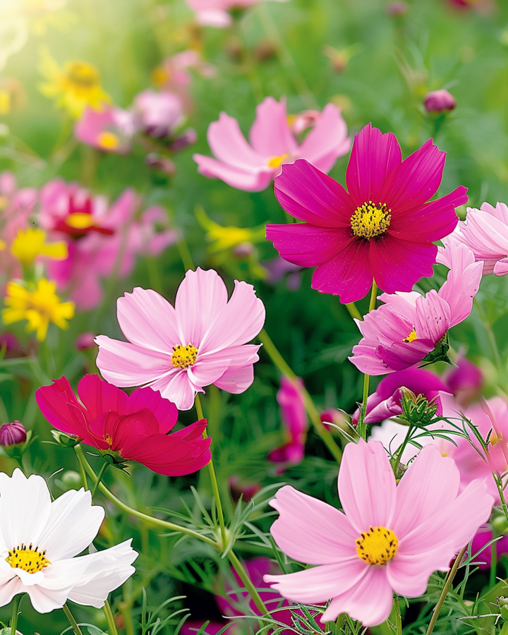 Dwarf Sensation Mixed -siemenet (Cosmos bipinnatus) – yksivuotinen sekoitus