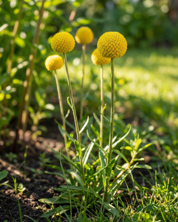 Drumstick (Craspedia globosa) – yksivuotiset kukkasiemenet SeedsChoicelta