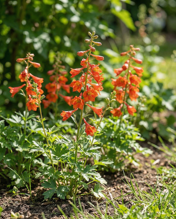 Ritarinkannus Fox Orange Red (Delphinium nudicaule) – yksivuotiset siemenet SeedsChoice-verkkokaupasta
