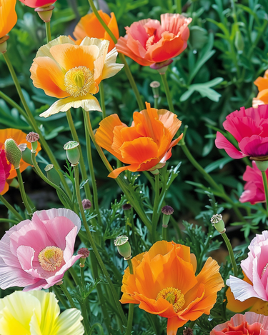 Double Flowered Mix -siemenet (Eschscholzia californica) – yksivuotinen kukka