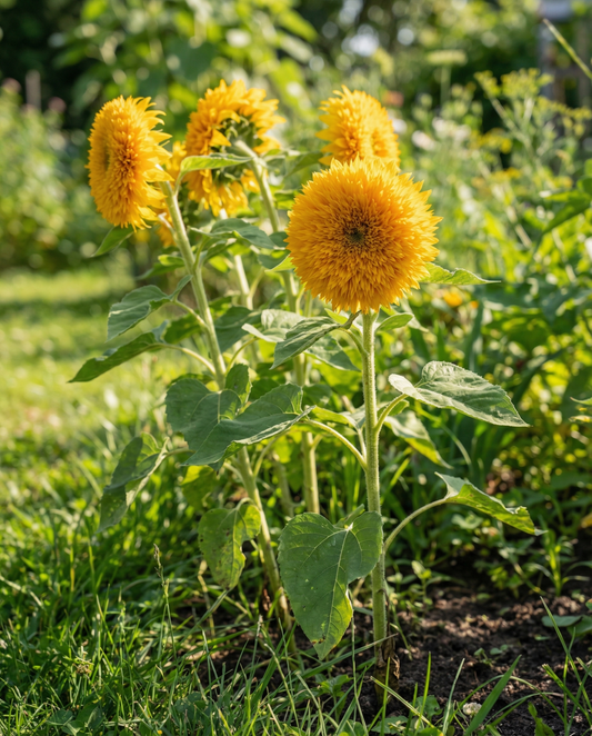 Sunflower Sungold Double Flowered Tall (Helianthus annuus) – annual flower seeds from SeedsChoice
