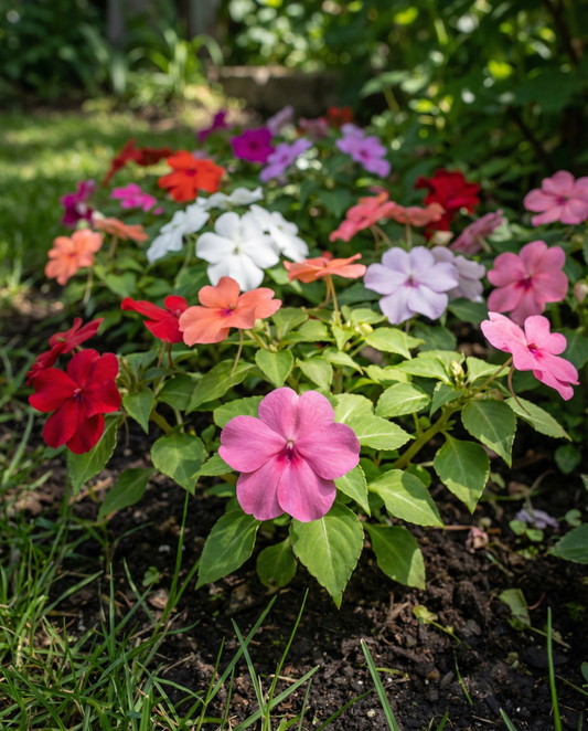Busy Lizzie Baby Mixed Shade Garden (Impatiens walleriana) – yksivuotiset kukkasiemenet, SeedsChoice