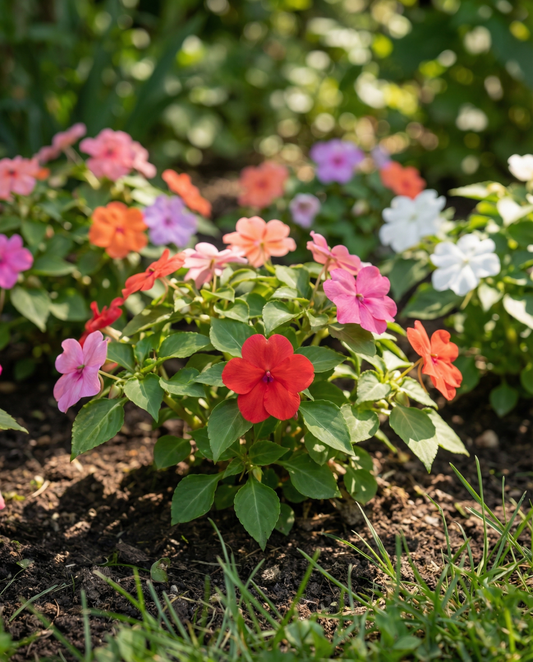 Busy Lizzie Safari F2 Mixed (Impatiens walleriana) – yksivuotinen sekoitussiemenet, SeedsChoice