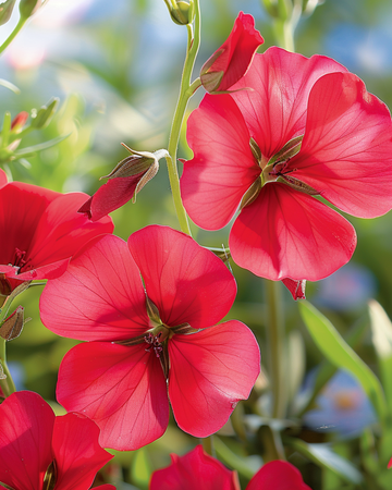Punapellavan siemenet (Linum grandiflorum) – yksivuotinen