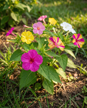 Iltakaunotar, sekavärinen (Mirabilis jalapa) – yksivuotisen kukkakasvien siemenet | SeedsChoice