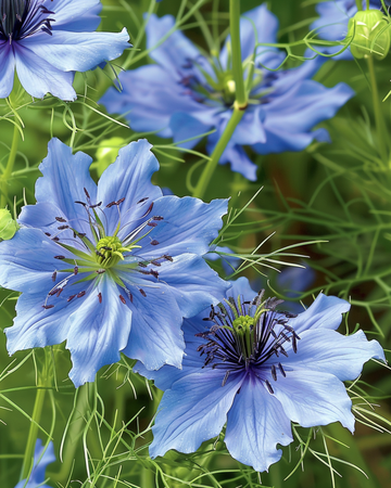 Love In The Mist Miss Jekyll Blue -siemenet (Nigella damascena) – yksivuotinen