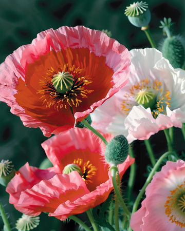 Unikko Mixed Mix (Papaver rhoeas) – yksivuotisen kukan siemenet SeedsChoicelta