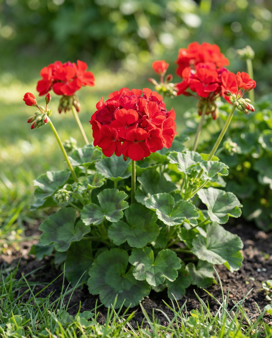 Geranium Mustang F1 (Pelargonium zonale) – yksivuotisen kasvin siemenet SeedsChoicelta