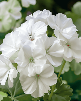 Geranium Seeds Apollo F1 White Pelargonium Zonale Annual