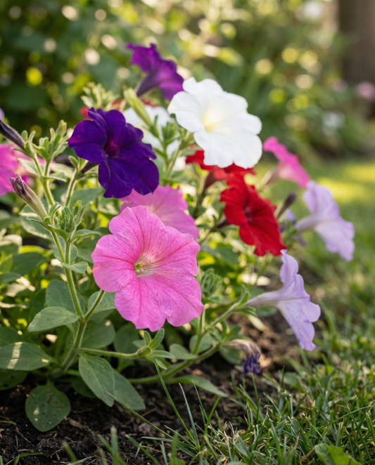 Petunia Pendula -siemenet vuotuinen sekoitus Petunia Pendula (Petunia pendula) – vuotuisen sekoituksen siemenet SeedsChoicelta
