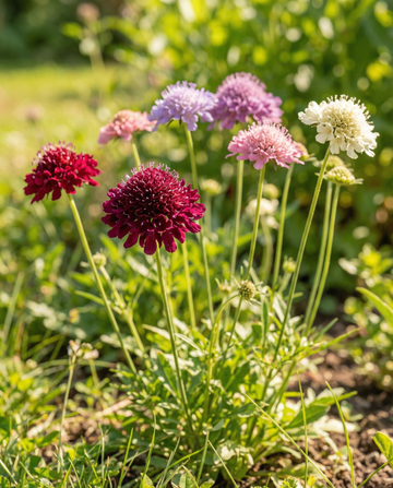 Scabiosa-siemenet Scabiosa Atropurpurea yksivuotinen sekoitus (Scabiosa atropurpurea) – yksivuotisen sekoituksen siemenet SeedsChoicelta
