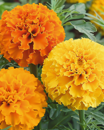 African Marigold Sunset Giants Mix seeds (Tagetes erecta) – annual flower