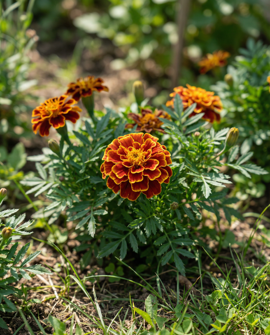 Ranskalainen samettikukka Carmen (Tagetes patula) – yksivuotiset kukkasiemenet | SeedsChoice