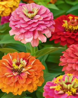 Zinnia Giants Of California -siemenet Zinnia Elegans yksivuotinen värien sekoitus