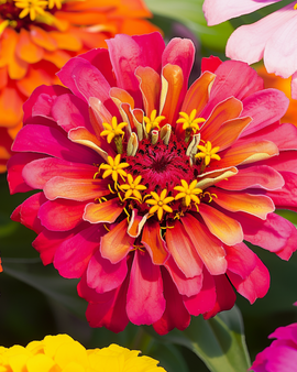 Zinnia Chrysanthemum Flowered -siemenet Zinnia Elegans vuosikasvisekoitus