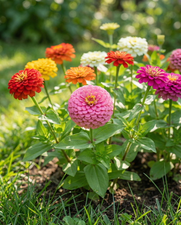 Lilliput Mixed Colours (Zinnia elegans) – yksivuotisen sekoituksen siemeniä SeedsChoicelta