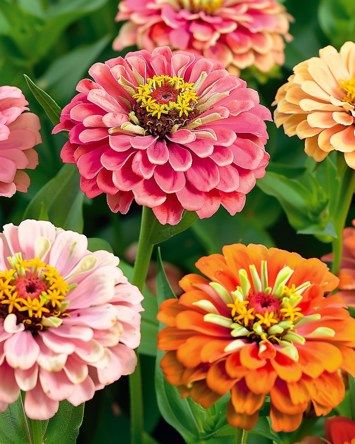 Thumbelina Dwarf Mixed -siemenet (Zinnia elegans) – yksivuotinen sekoitus