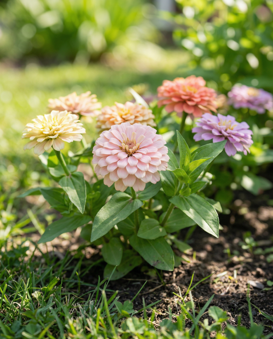 Thumbelina Dwarf Mixed (Zinnia elegans) – yksivuotiset sekoitussiemenet SeedsChoicelta