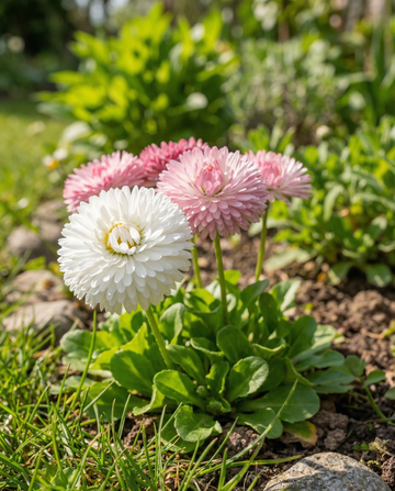 Isokukkaiset sekoitetut päivänkakkarasiemenet (Bellis perennis) – kaksivuotiset kukkasiemenet SeedsChoicelta