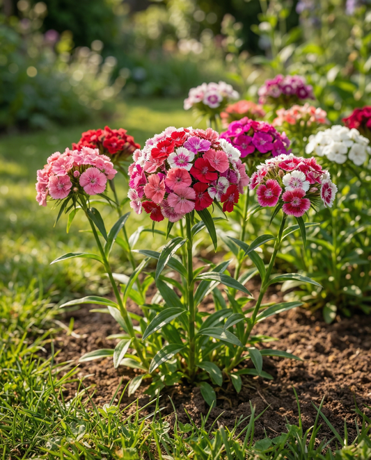 Sweet William Mixed Colors (Dianthus barbatus) – kaksivuotisen seoksen siemenet – SeedsChoice