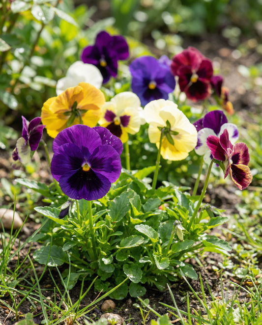 Orvokki Aalsmeer Giants Mixed (Viola wittrockiana) – kaksivuotisen kukan siemenet SeedsChoicelta